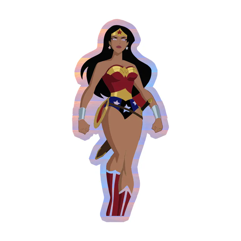 Wonder Woman Holographic Vinyl Decal - Custom Size