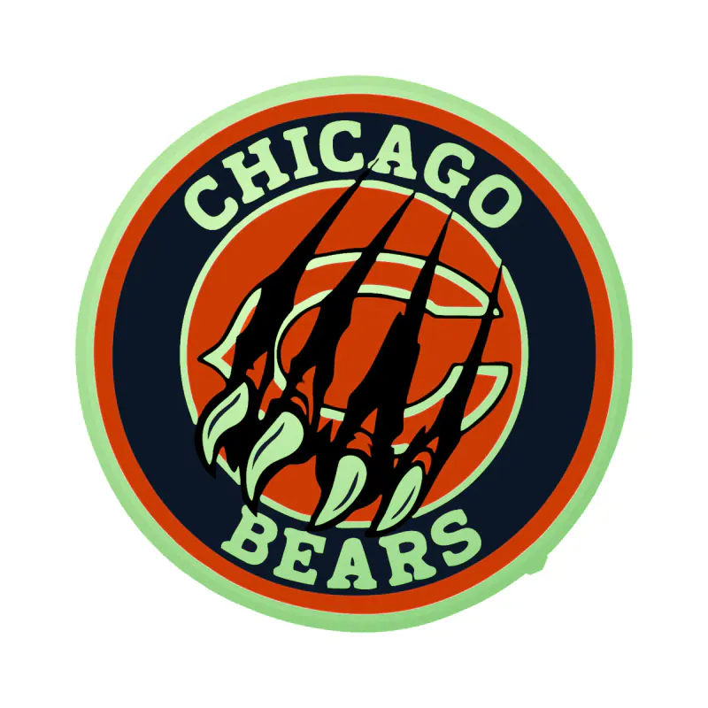 Chicago Bears - Bear Head - Image 14 - Glow in the Dark Vinyl Sticker - Custom Size