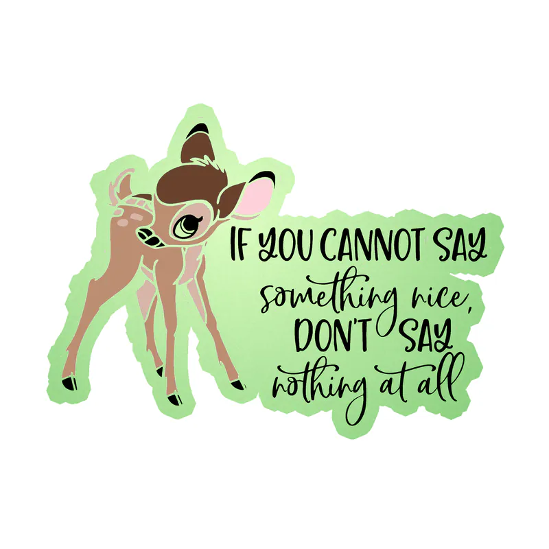 Bambi Glow in the Dark Vinyl Sticker - Custom Size