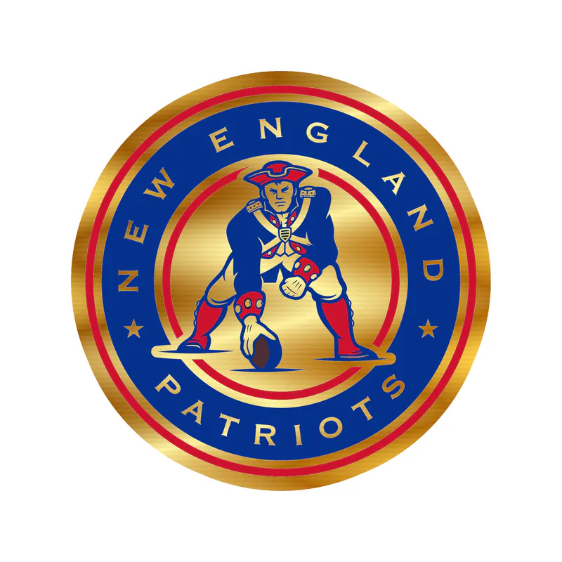 New England Patriots - Image 8 - Gold Chrome Vinyl Sticker - Custom Size