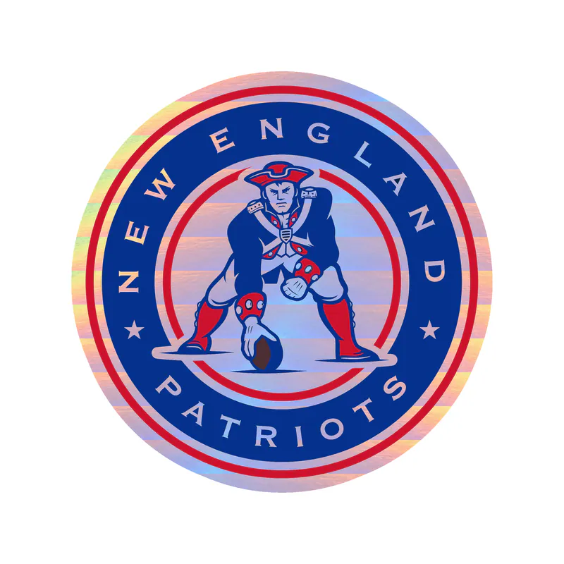 New England Patriots - Image 8 - Holographic Vinyl Sticker - Custom Size