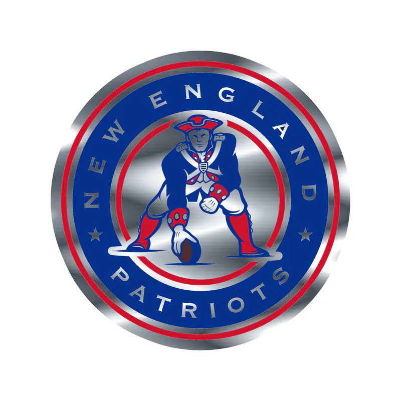 New England Patriots - Image 8 - Silver Chrome Vinyl Sticker - Custom Size