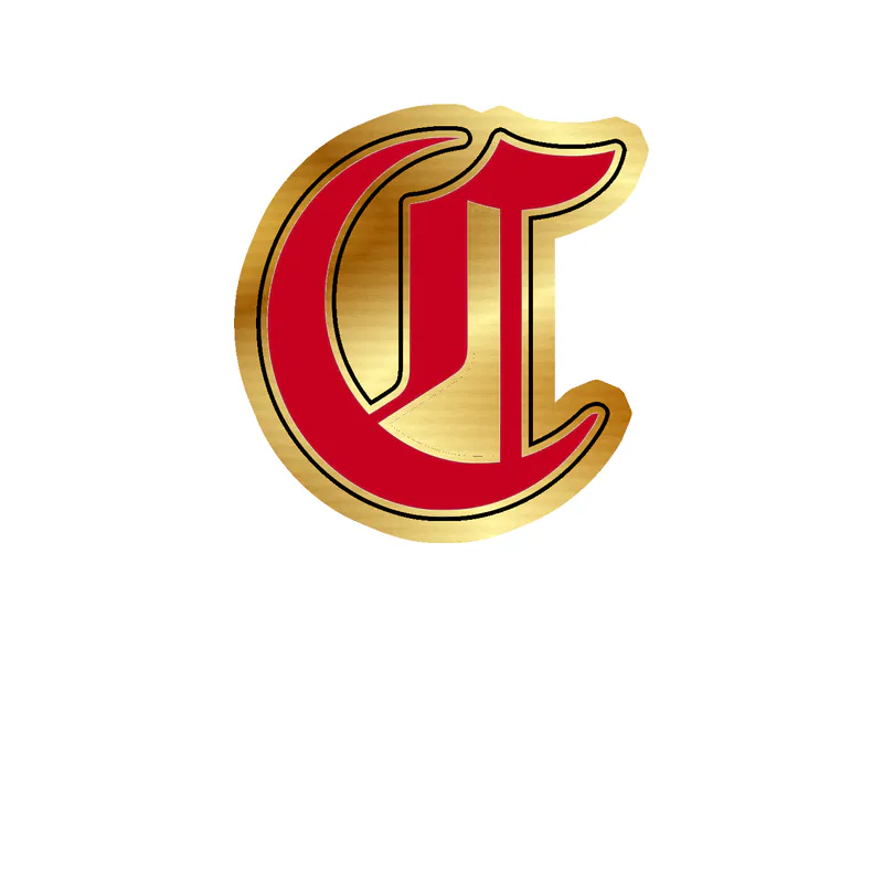 Cincinnati Reds - Fancy C - Gold Chrome Vinyl Sticker - Custom Size