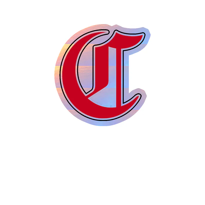 Cincinnati Reds - Fancy C - Holographic Vinyl Sticker - Custom Size