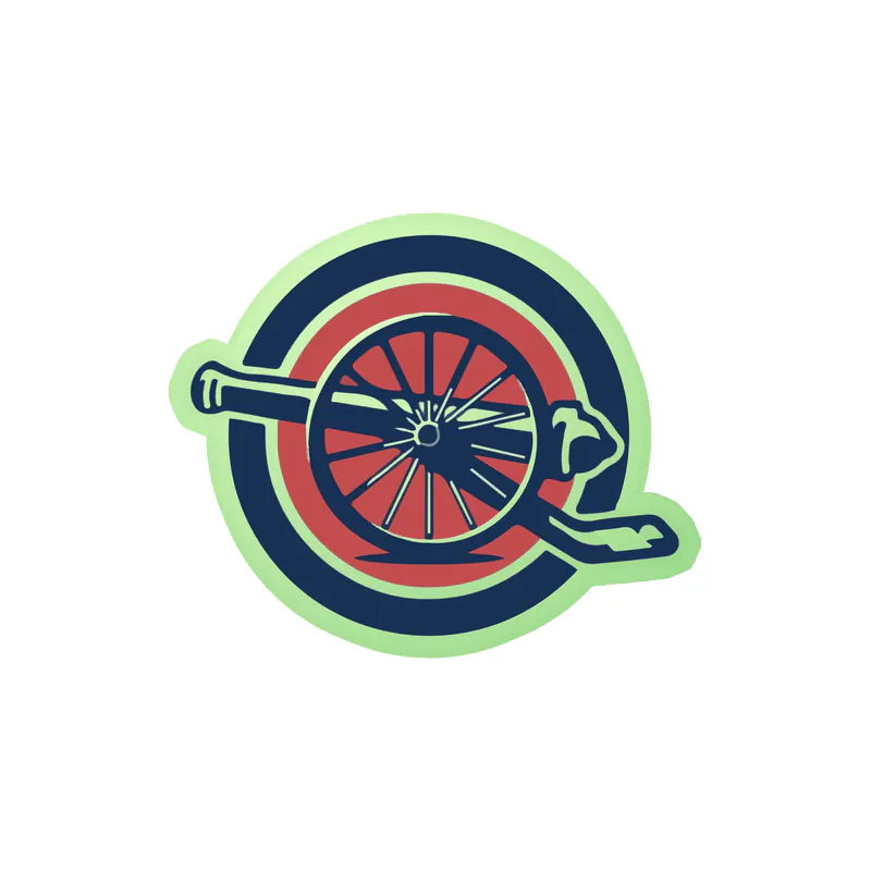 Columbus Blue Jackets - Circle With Cannon - Glow in the Dark Vinyl Sticker - Custom Size
