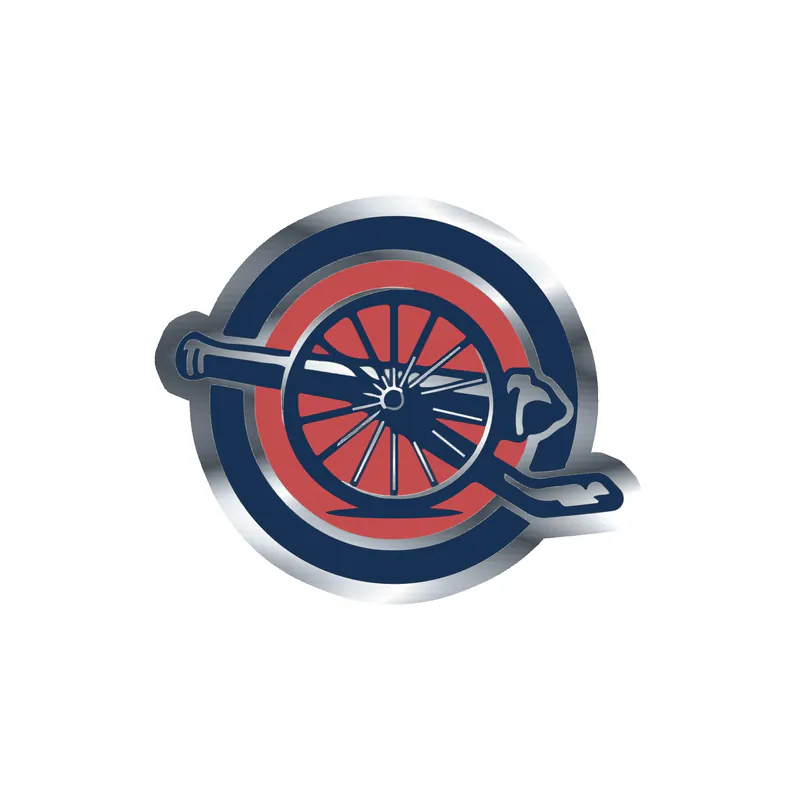 Columbus Blue Jackets - Circle With Cannon - Silver Chrome Vinyl Sticker - Custom Size