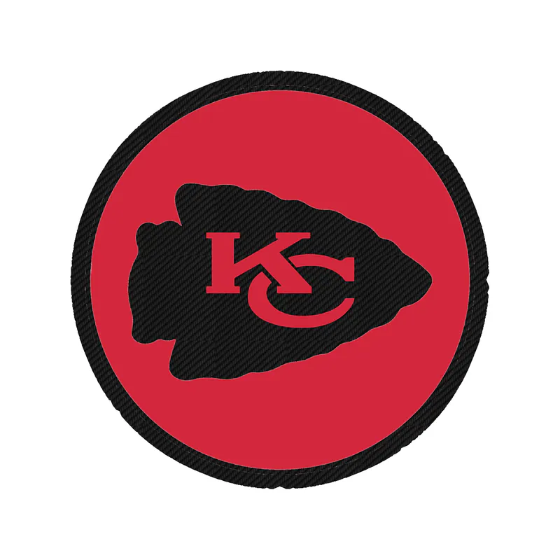 Kansas City Chiefs - Red Circle - Carbon Fiber Vinyl Sticker – Custom Size