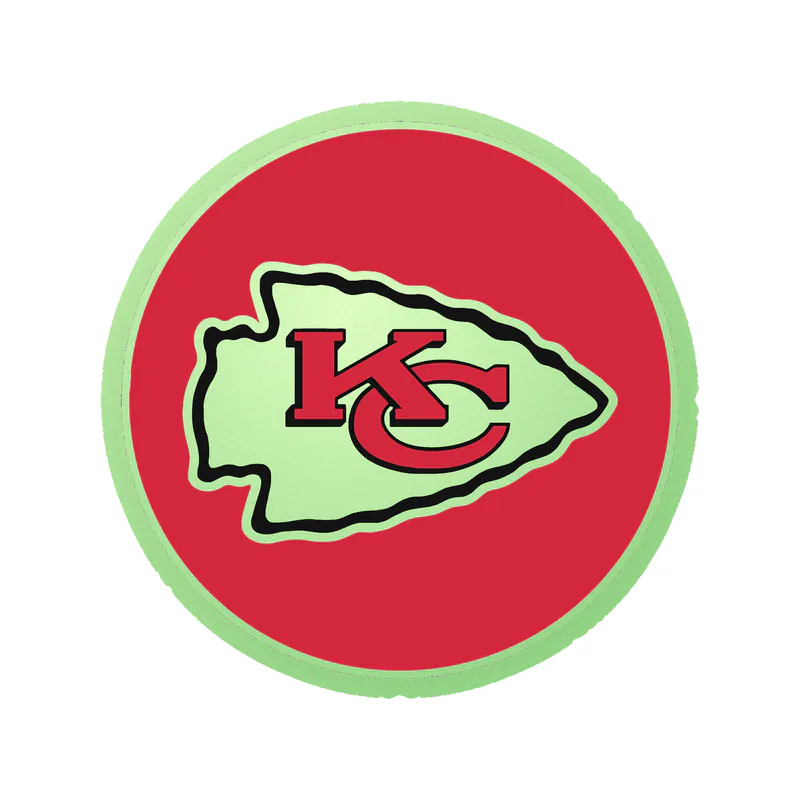 Kansas City Chiefs - Red Circle - Glow in the Dark Vinyl Sticker – Custom Size