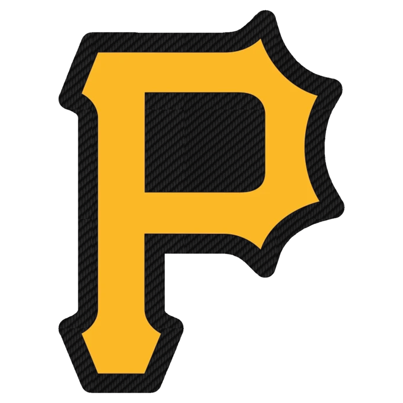 Pittsburgh Pirates - Yellow P - Carbon Fiber Vinyl Sticker - Custom Size