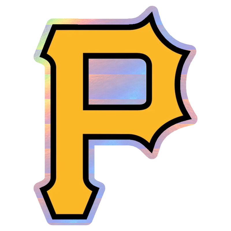Pittsburgh Pirates - Yellow P - Holographic Vinyl Sticker - Custom Size