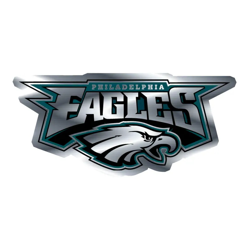 Philadelphia Eagles - Image 8 - Silver Chrome Vinyl Sticker - Custom Size