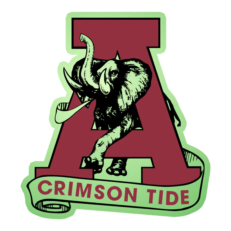Alabama Crimson Tide - Image 19 - Glow in the Dark Vinyl Decal - Custom Size
