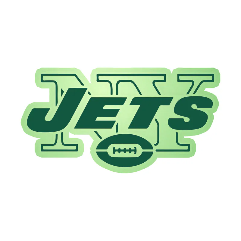 New York Jets - Name - Glow in the Dark Vinyl Sticker - Custom Size