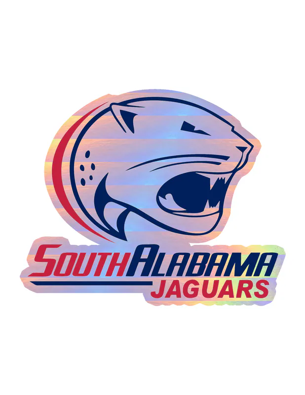 University of South Alabama - Image 1 - Holographic Vinyl Decal - Custom Size