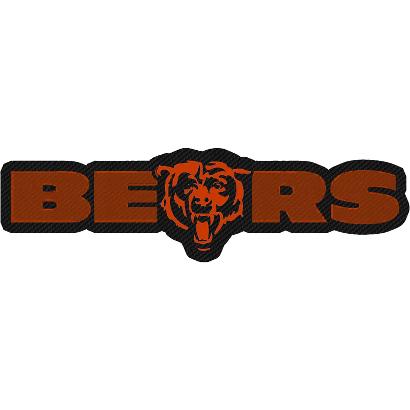 Chicago Bears - Bear Head - Image 19 - Carbon Fiber Vinyl Sticker - Custom Size