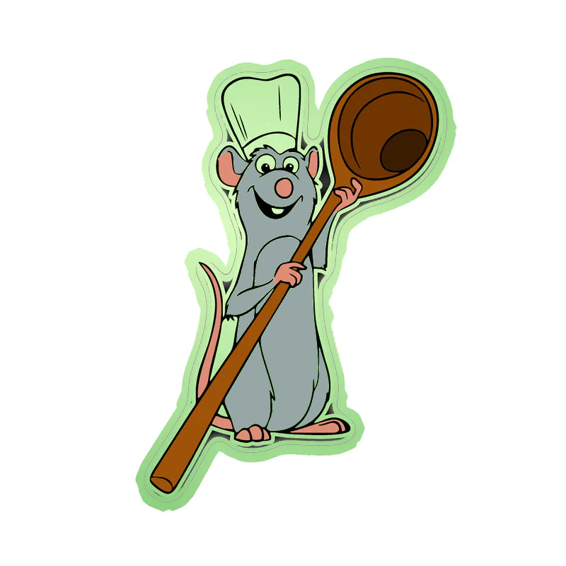 Ratatouille Glow in the Dark Vinyl Sticker - Custom Size