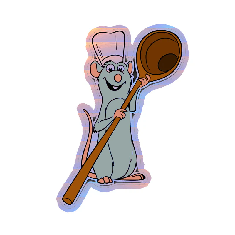 Ratatouille Holographic Vinyl Sticker - Custom Size