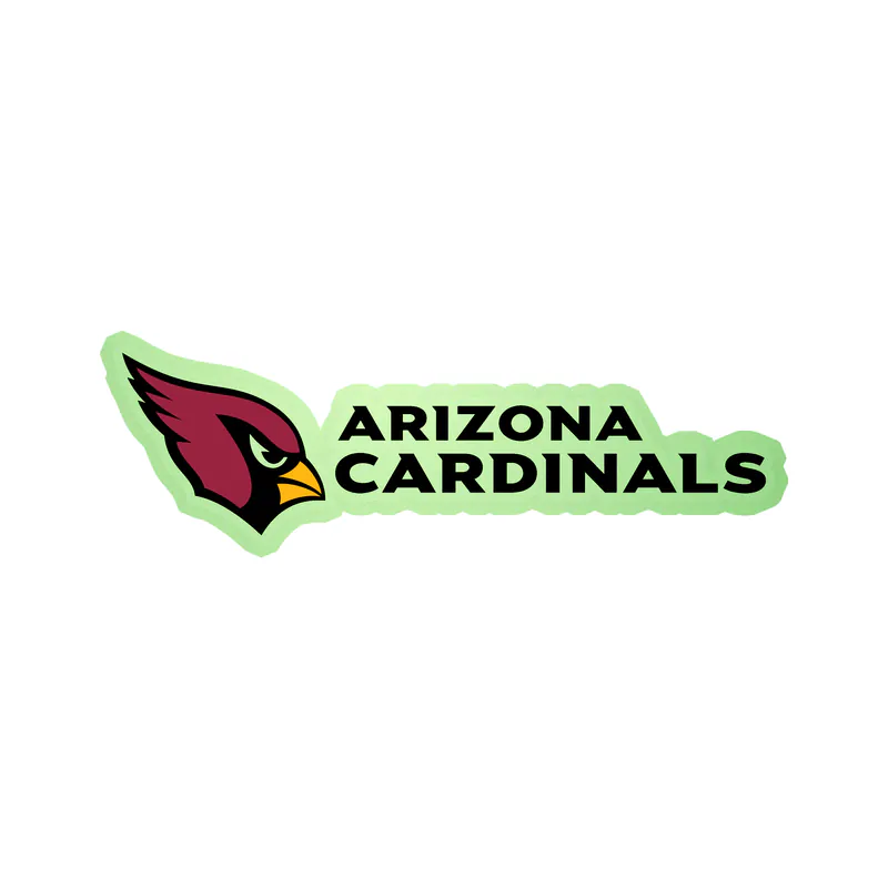 Arizona Cardinals - Left Side - Glow in the Dark Vinyl Sticker - Custom Size