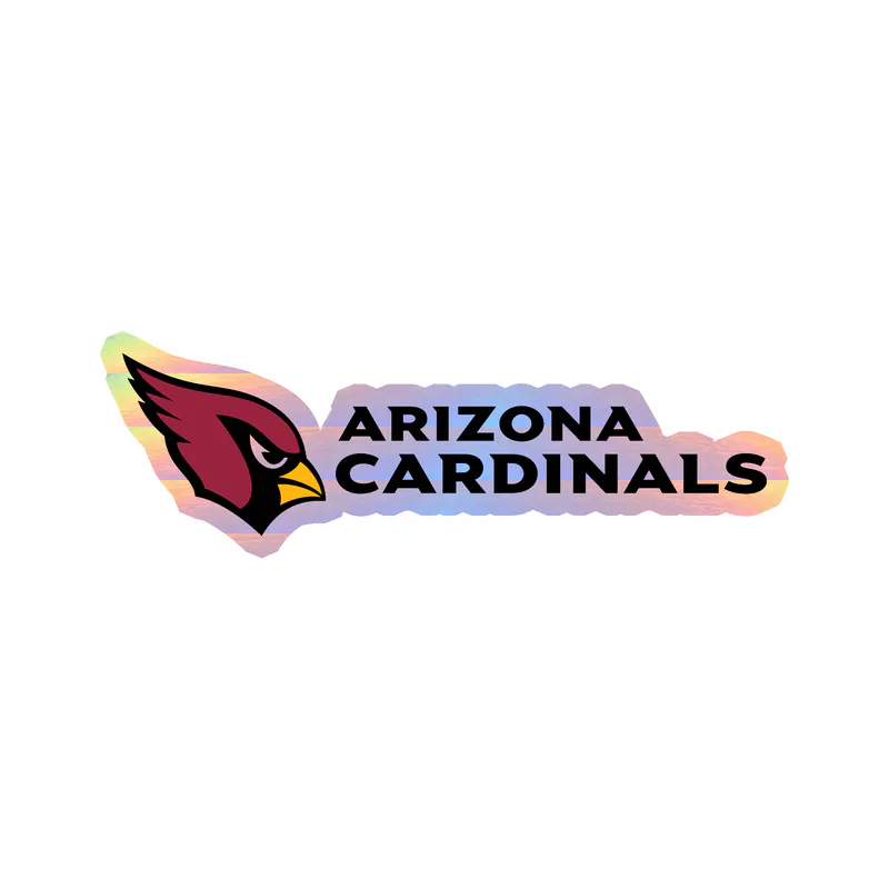 Arizona Cardinals - Left Side - Holographic Vinyl Sticker - Custom Size
