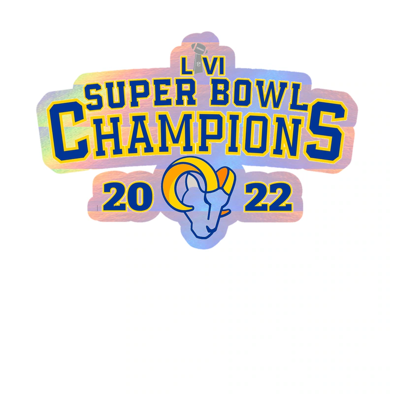 Los Angeles Rams - Image 2 - Holographic Vinyl Sticker - Custom Size