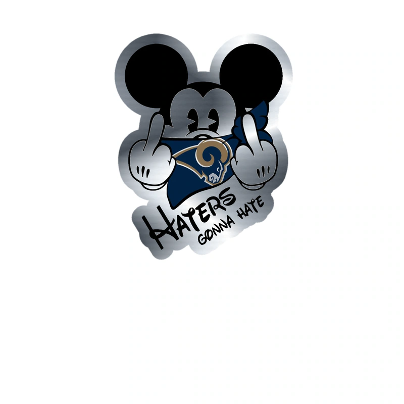 Los Angeles Rams - Image 16 - Silver Chrome Vinyl Sticker - Custom Size