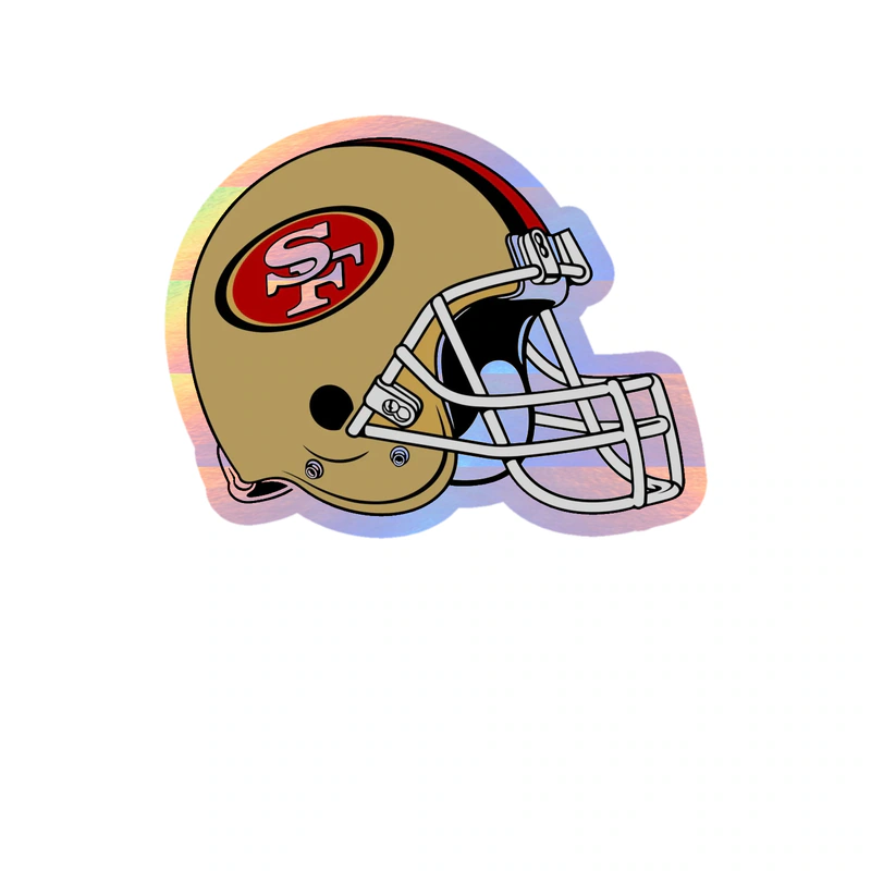 San Francisco 49ers - Image 8 - Holographic Vinyl Sticker - Custom Size