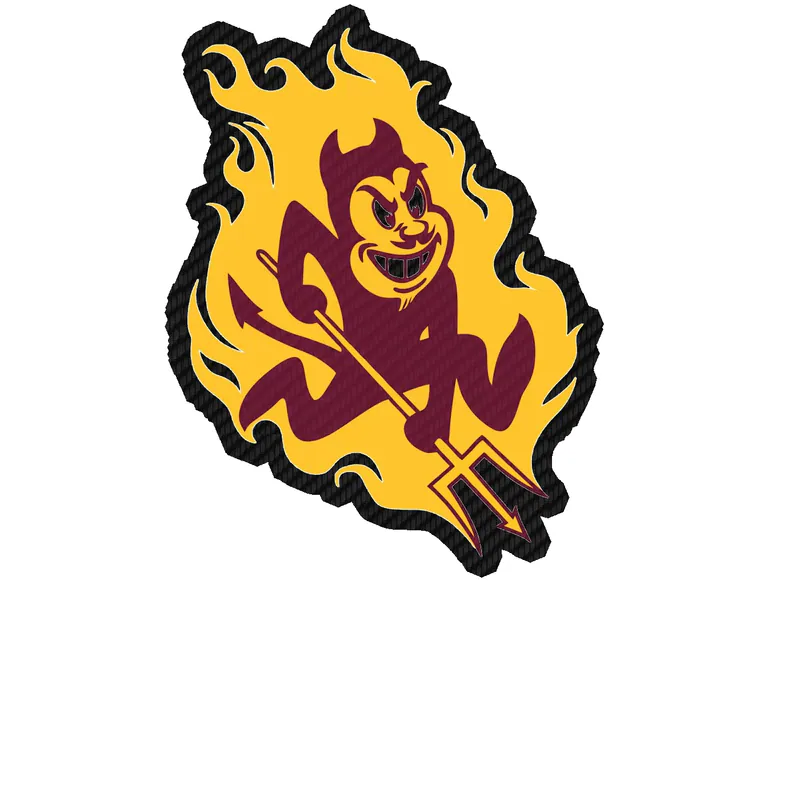 Arizona State Sun Devils - Image 3 - Carbon Fiber Vinyl Decal - Custom Size