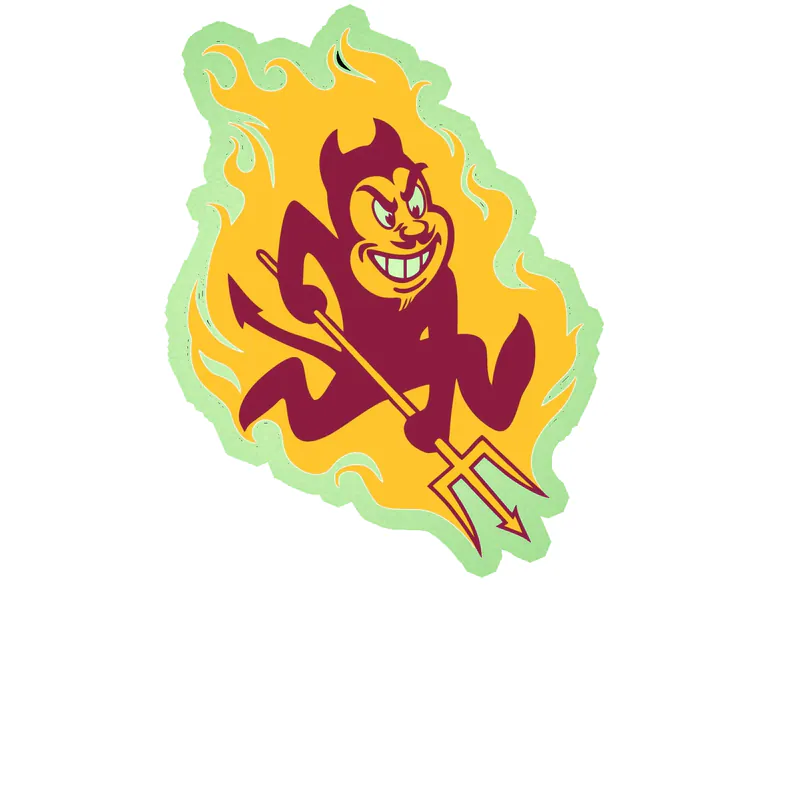 Arizona State Sun Devils - Image 3 - Glow in the Dark Vinyl Decal - Custom Size
