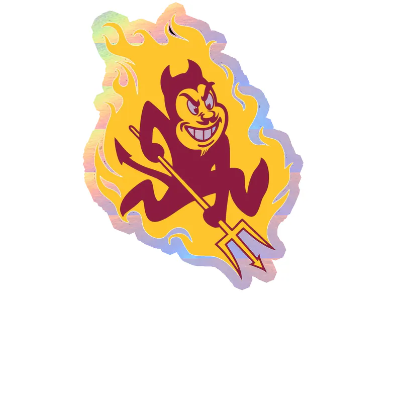 Arizona State Sun Devils - Image 3 - Holographic Vinyl Decal - Custom Size