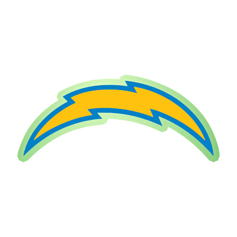 Los Angeles Chargers - New Logo - Glow in the Dark Vinyl Sticker - Custom Size