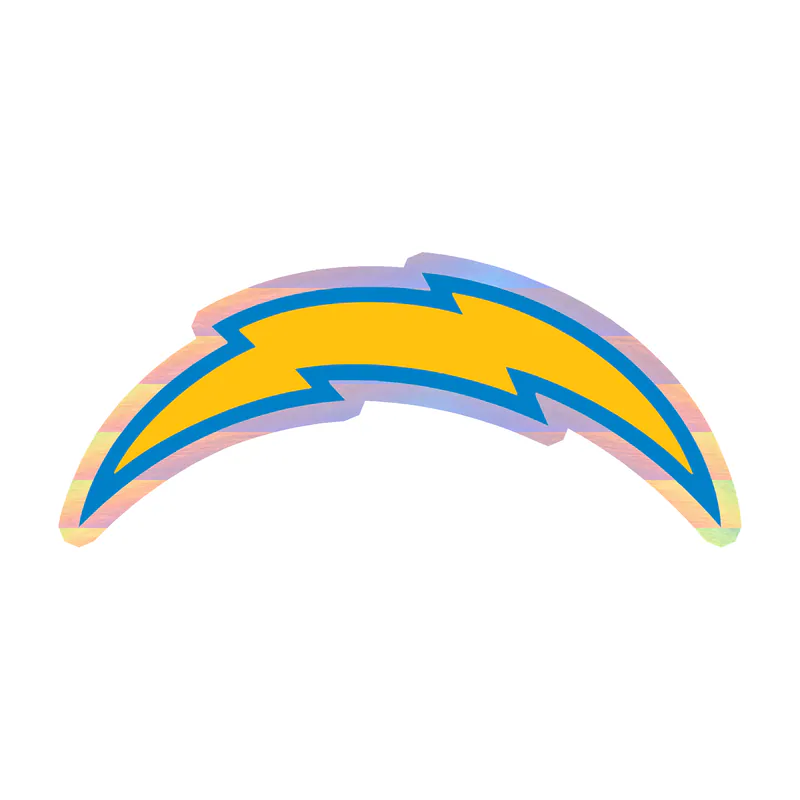 Los Angeles Chargers - New Logo - Holographic Vinyl Sticker - Custom Size