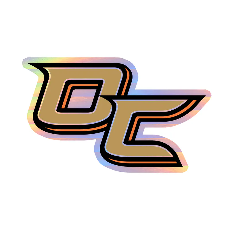 Anaheim Ducks - DC - Holographic Vinyl Sticker - Custom Size