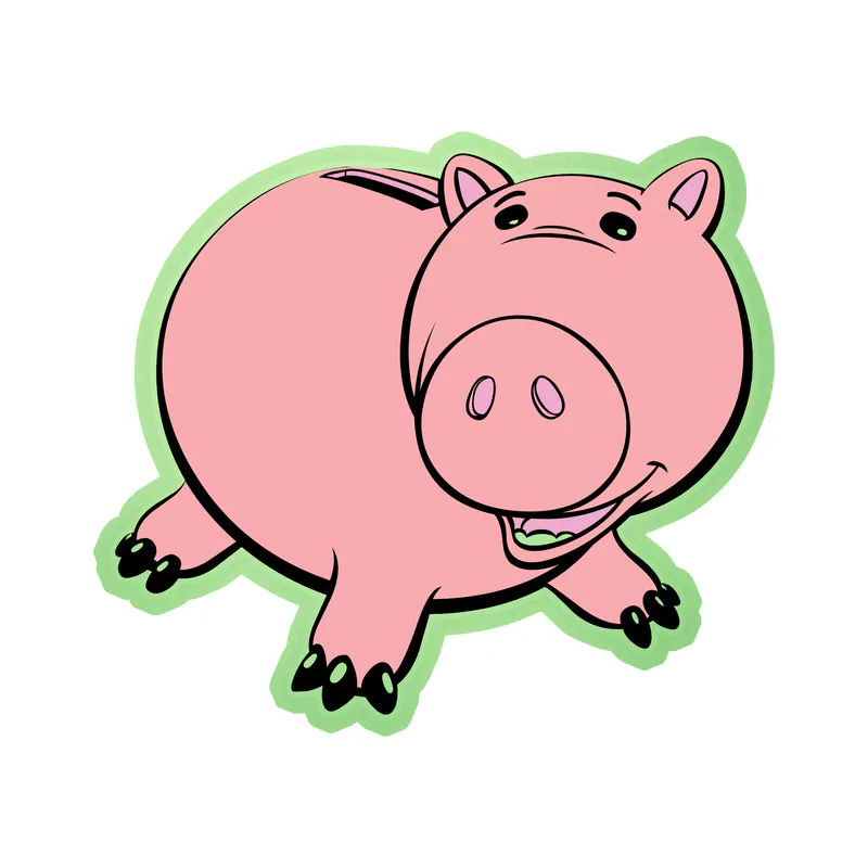 Toy Story Hamm Glow in the Dark Vinyl Sticker - Custom Size