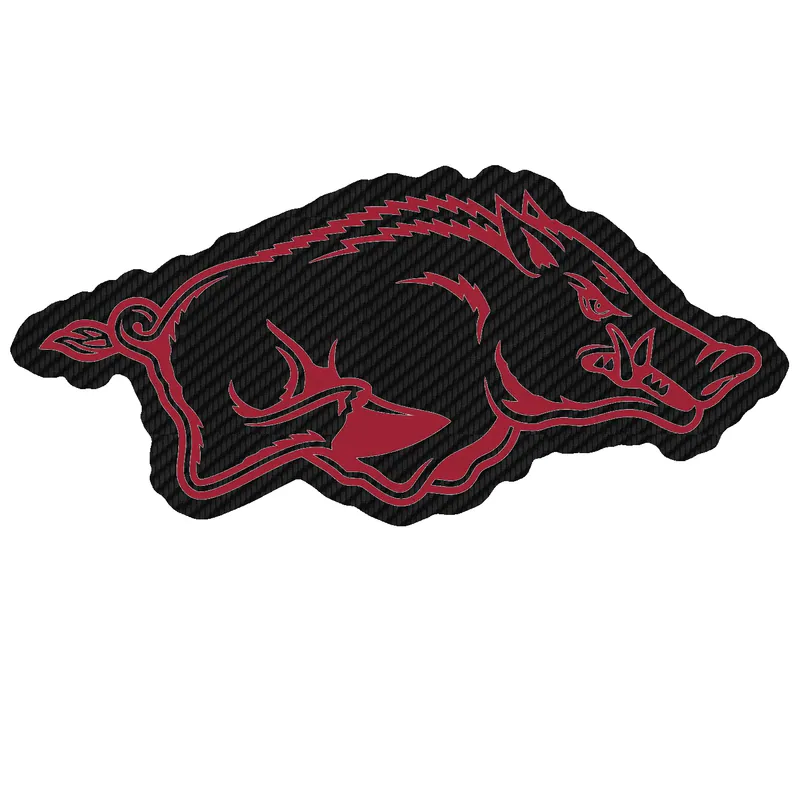 Arkansas Razorbacks - Image 21 - Carbon Fiber Vinyl Decal - Custom Size