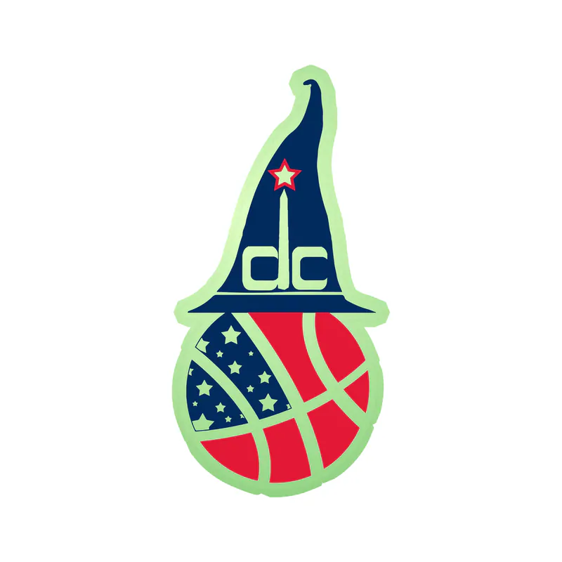 Washington Wizards - Image 2 - Glow in the Dark Vinyl Sticker - Custom Size
