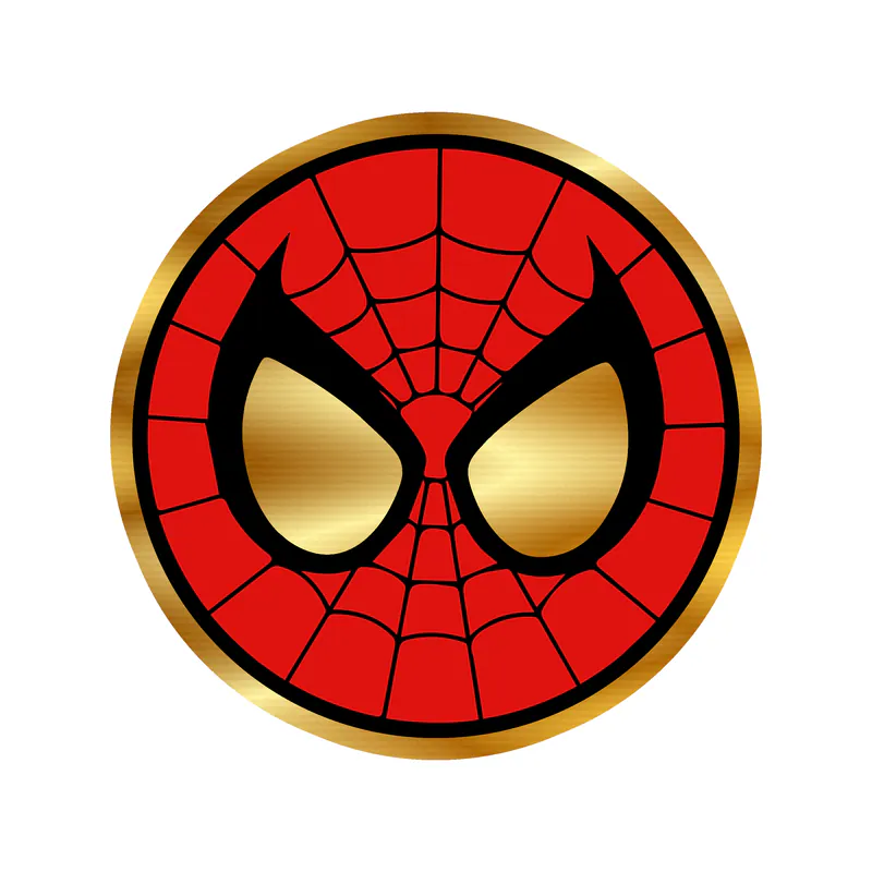 Spiderman Gold Chrome Vinyl Decal - Custom Size