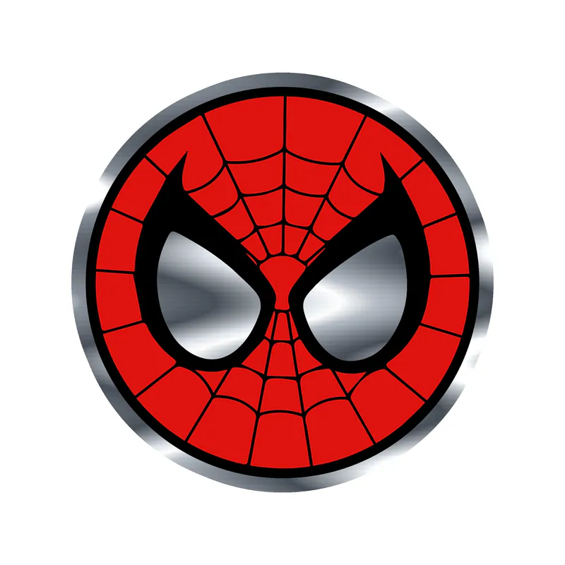 Spiderman Silver Chrome Vinyl Decal - Custom Size