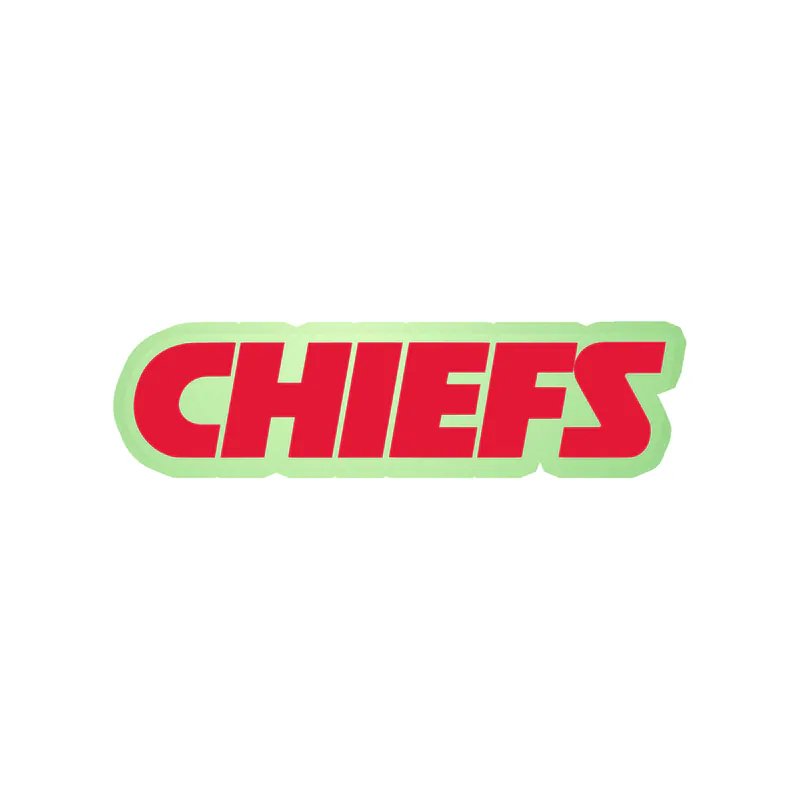 Kansas City Chiefs - Red Chiefs - Glow in the Dark Vinyl Sticker – Custom Size