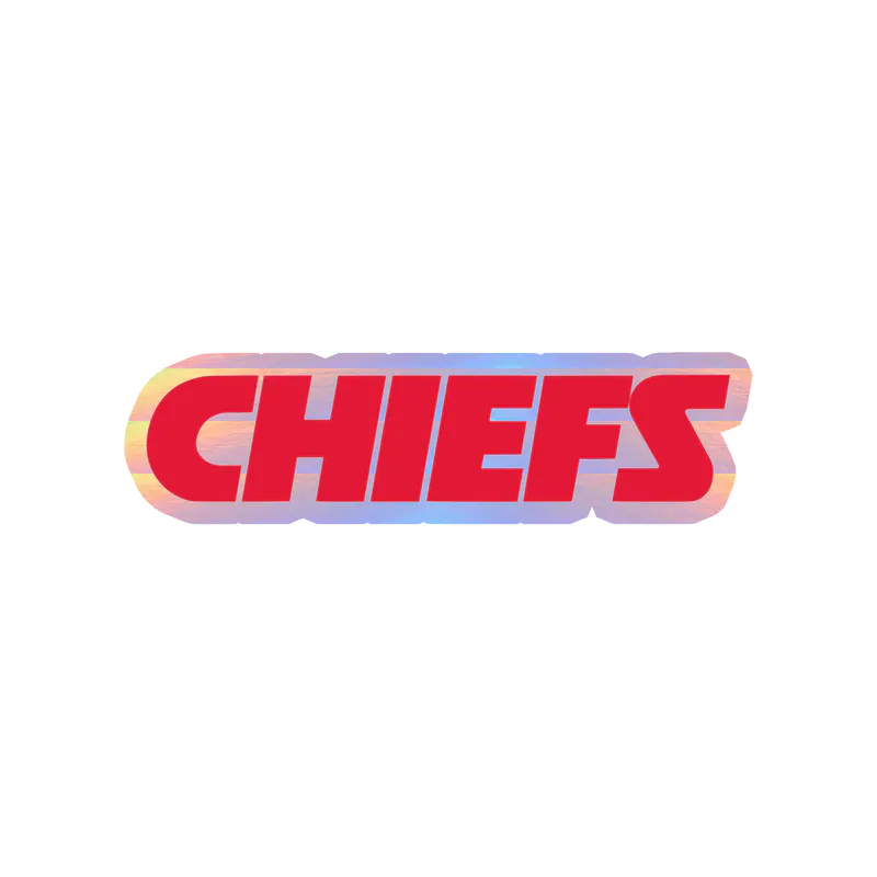 Kansas City Chiefs - Red Chiefs - Holographic Vinyl Sticker – Custom Size