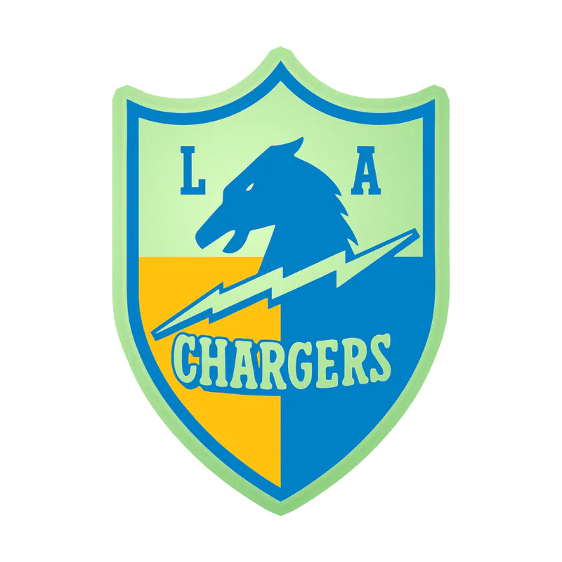Los Angeles Chargers Glow in the Dark Vinyl Sticker - Custom Size