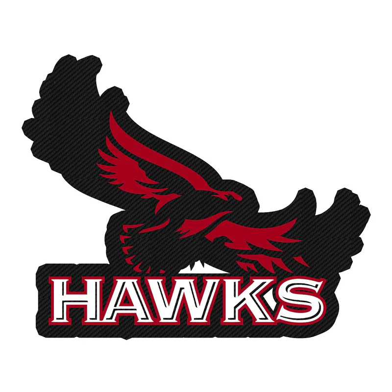 St. Joseph's Hawks - Image 1 - Carbon Fiber Vinyl Decal - Custom Size