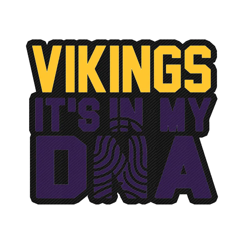 Minnesota Vikings DNA Carbon Fiber Vinyl Sticker - Custom Size