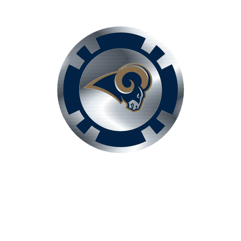 Los Angeles Rams - Image 9 - Silver Chrome Vinyl Sticker - Custom Size