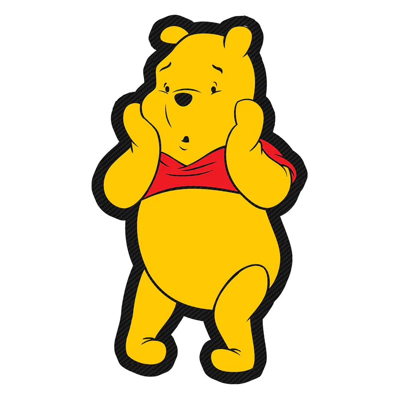 Winnie The Pooh - Carbon Fiber Vinyl Sticker - Custom Size