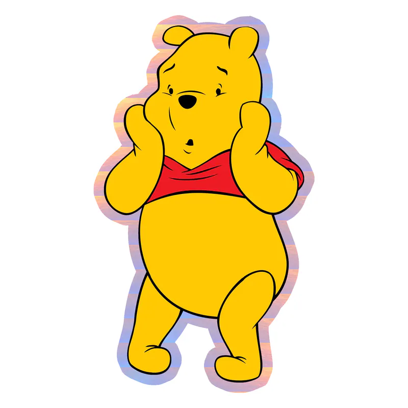 Winnie The Pooh - Holographic Vinyl Sticker - Custom Size