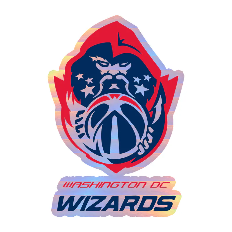 Washington Wizards - Image 5 - Holographic Vinyl Sticker - Custom Size