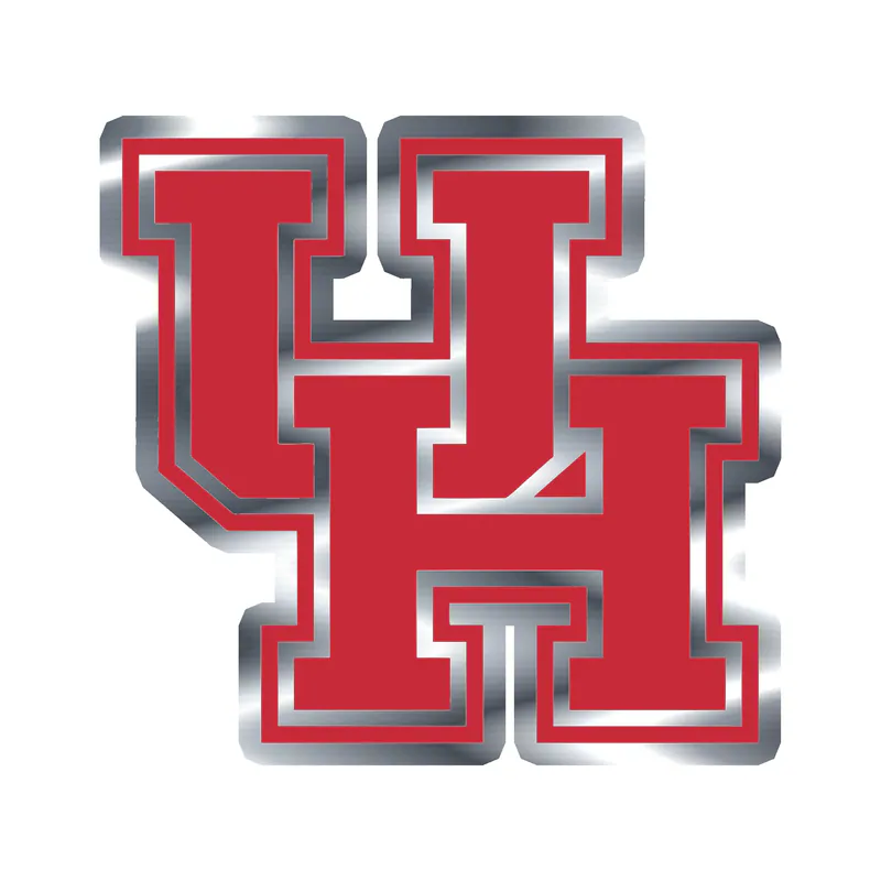 University of Houston Cougars - Image 1 - Silver Chrome Vinyl Decal - Custom Size