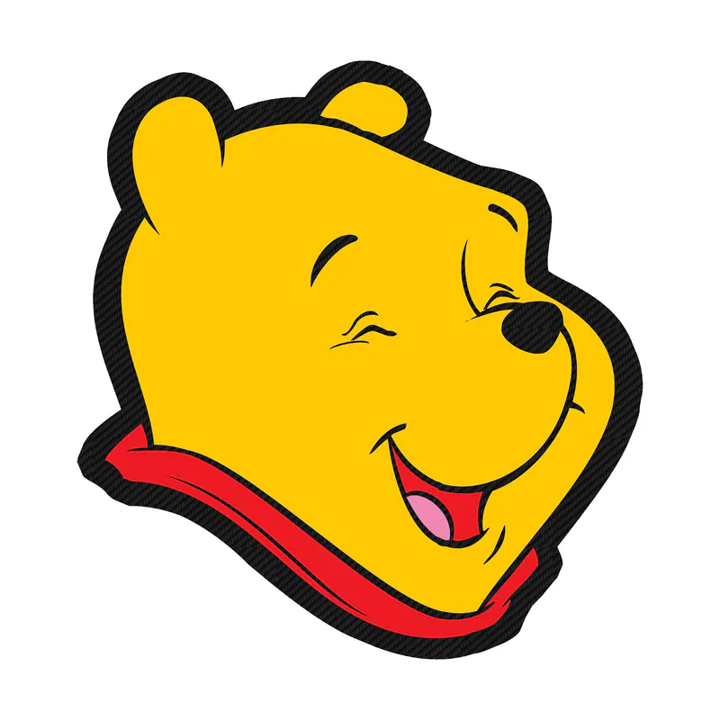 Winnie The Pooh - Carbon Fiber Vinyl Sticker - Custom Size