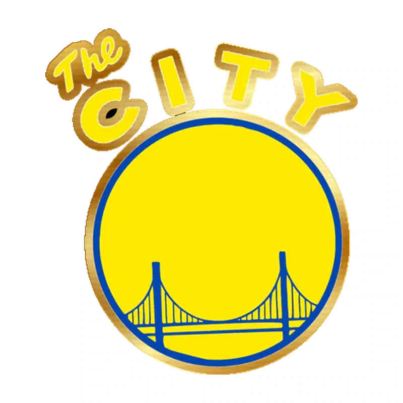 Golden State Warriors - Image 2 - Gold Chrome Vinyl Sticker - Custom Size
