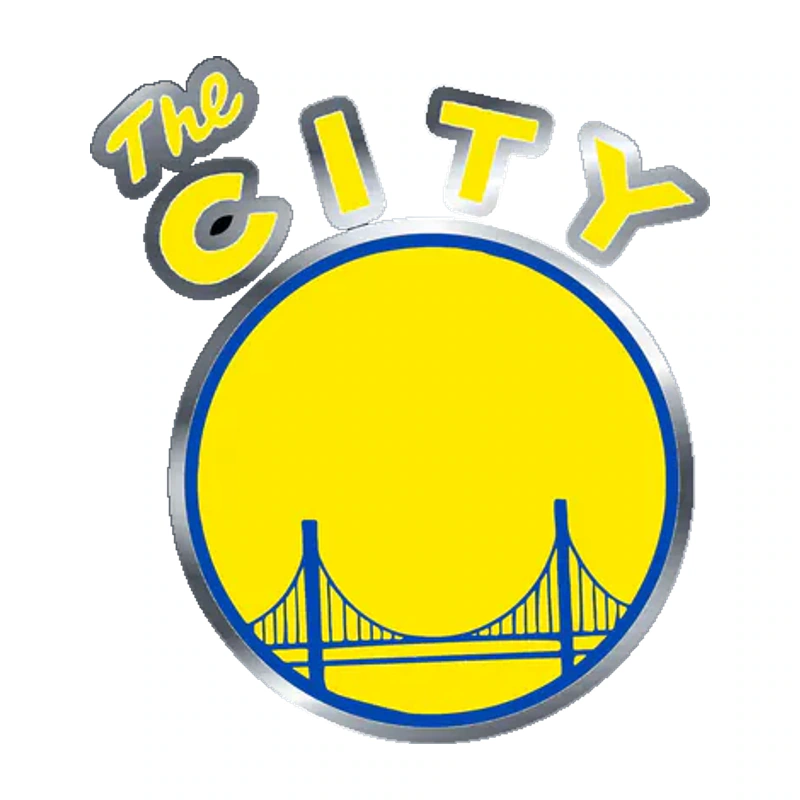 Golden State Warriors - Image 2 - Silver Chrome Vinyl Sticker - Custom Size